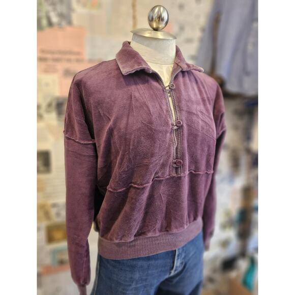 Y2K Donnkenny Purple Cropped Sweater Size Large - Picture 1 of 6